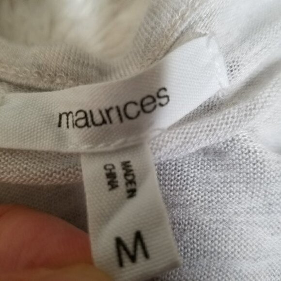 Maurices Off White Embroidered Long Sleeve Top - Picture 4 of 6